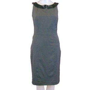 H&M Gray Dress with Beaded Neckline - Size 6 - NWOT